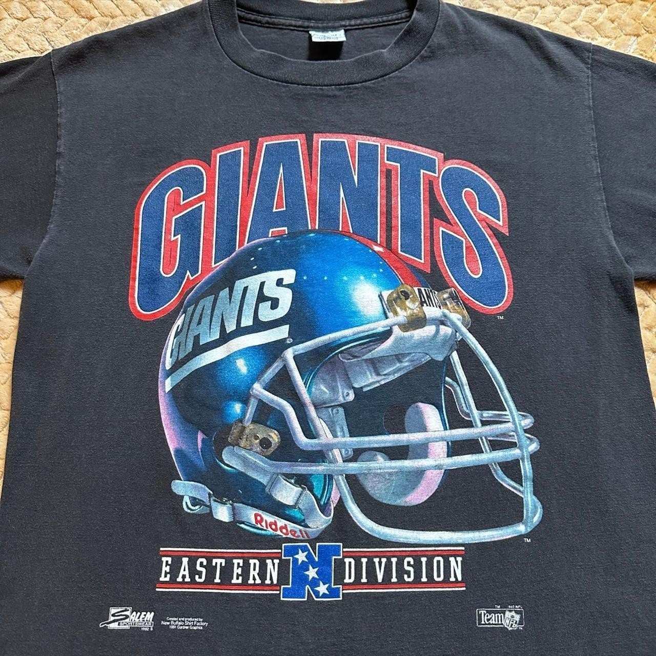 Vintage 1990s black New York Giants tee shirt reprint unisex AN62481