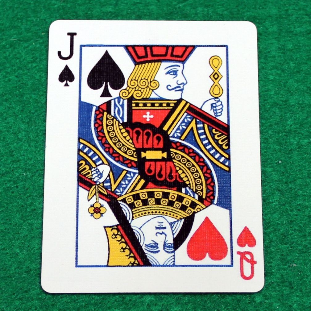Jack of Spades / Queen of Hearts - Mashup, Bicycle Printed Gaff Card, Red