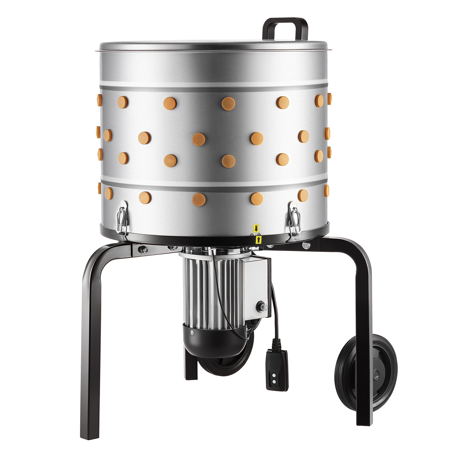 VEVOR 19.7" Electric Chicken Plucker Machine 750W & 275RPM 114 Fingers & Wheels
