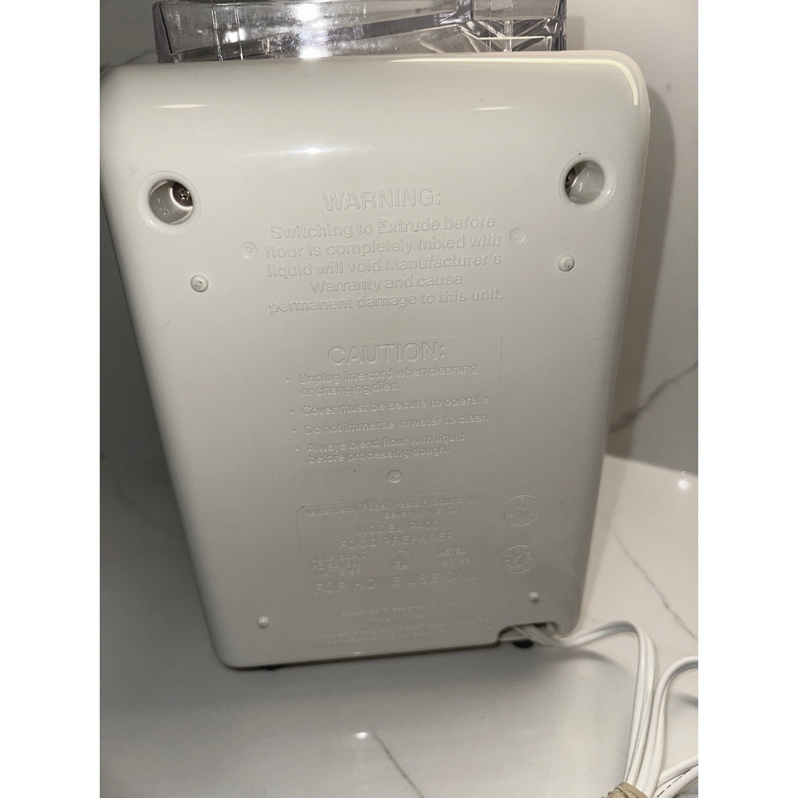 The Ronco Popeil P400 Automatic Pasta Maker Machine Tested Works