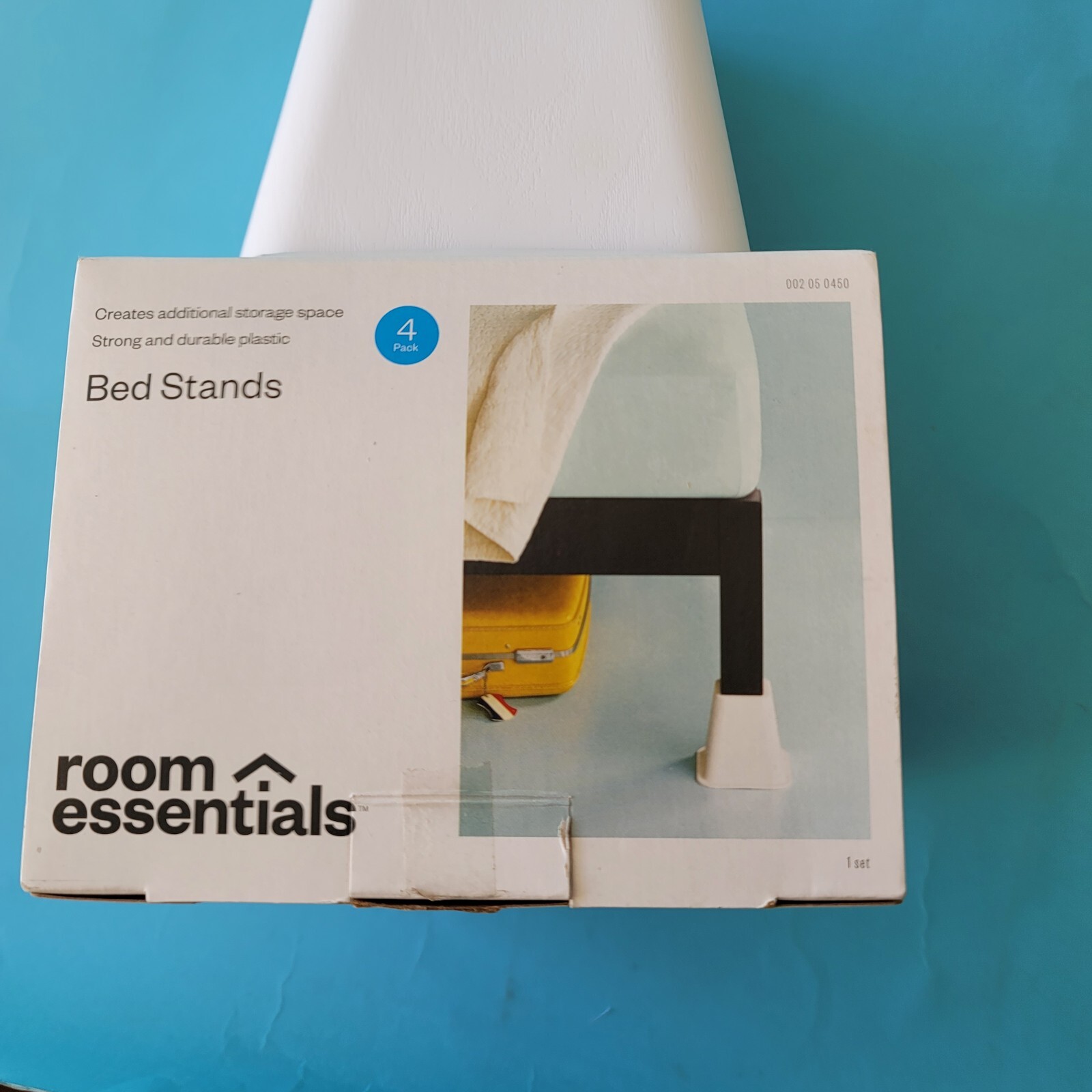 4 PACK Room Essentials Bed Stands White Furniture Risers