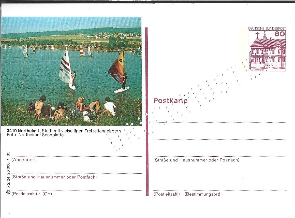 P 138 Picture Postcard Print Sample 60 Pfennig B&S Northeim Ships P2/24 **