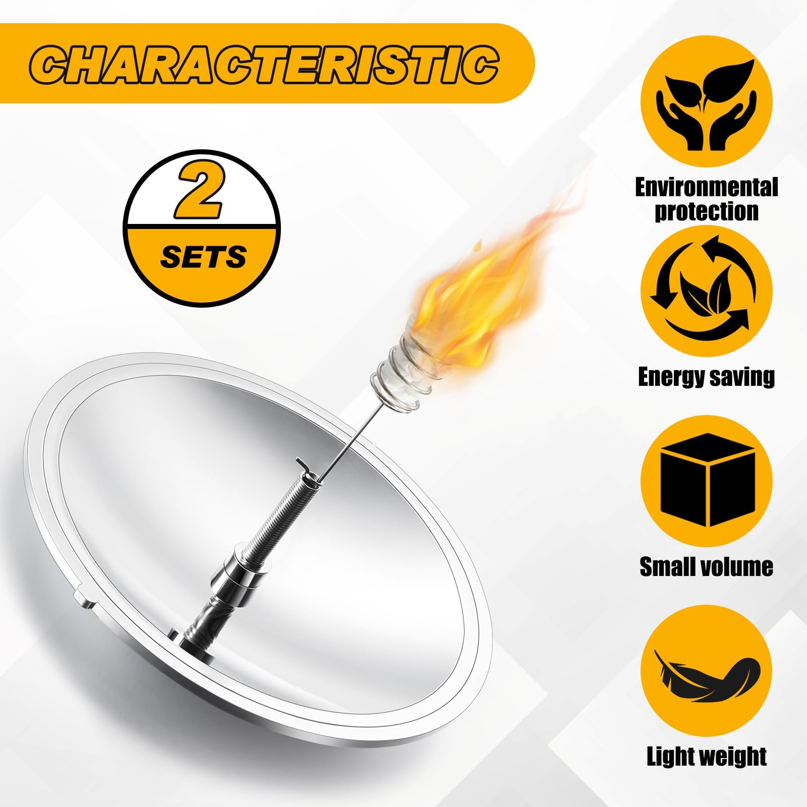 2 Pcs Solar Fire Starter Solar Spark Lighter Camping Survival Tool Windproof ...