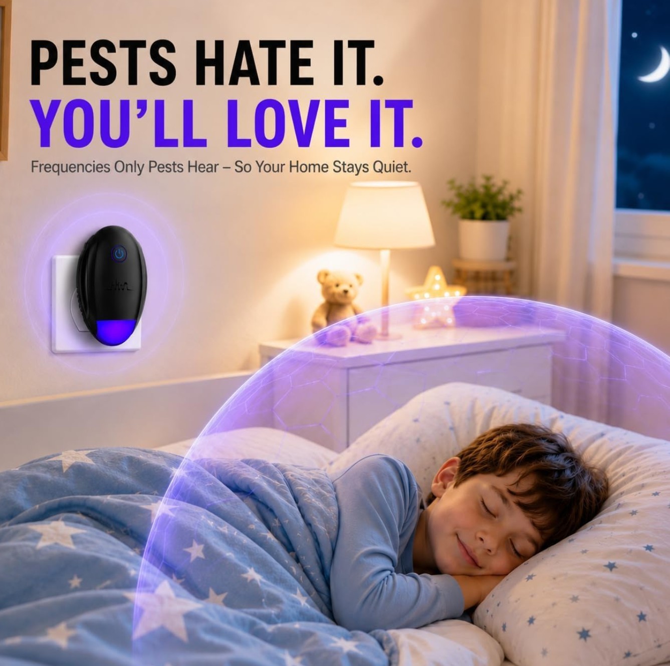 Upgraded Version Ultrasonic Pest Repeller, Plug-in Insect Repeller, 6 Pack/black