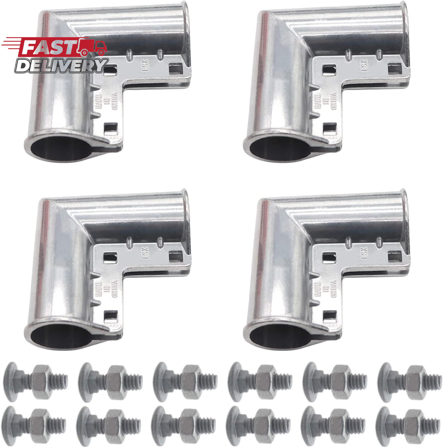 4 Packs Chain Link Fence Gate Corners, Aluminum Gate Corner Suit 1 3/8" X 1 3/8"