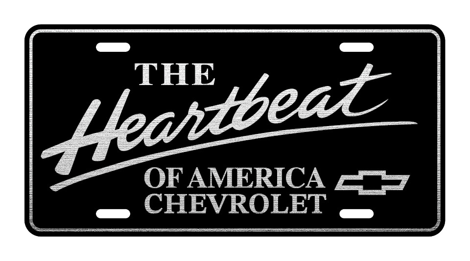 Laser Engraved Heartbeat Of America license Plate
