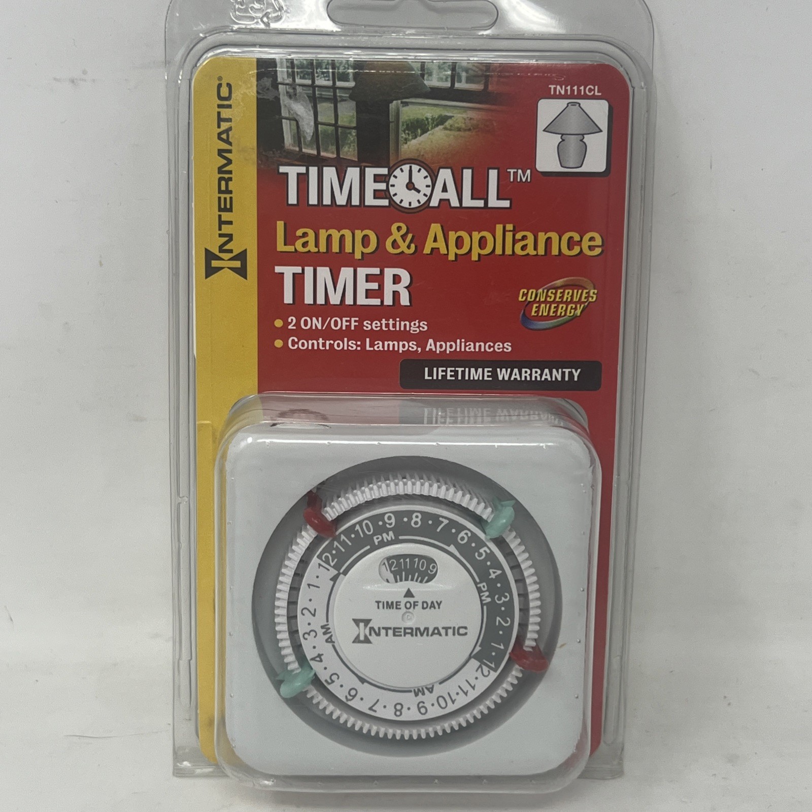 Intermatic TIME ALL (TM) Lamp Appliance Timer TN111CL 2 ON/OFF Settings NEW