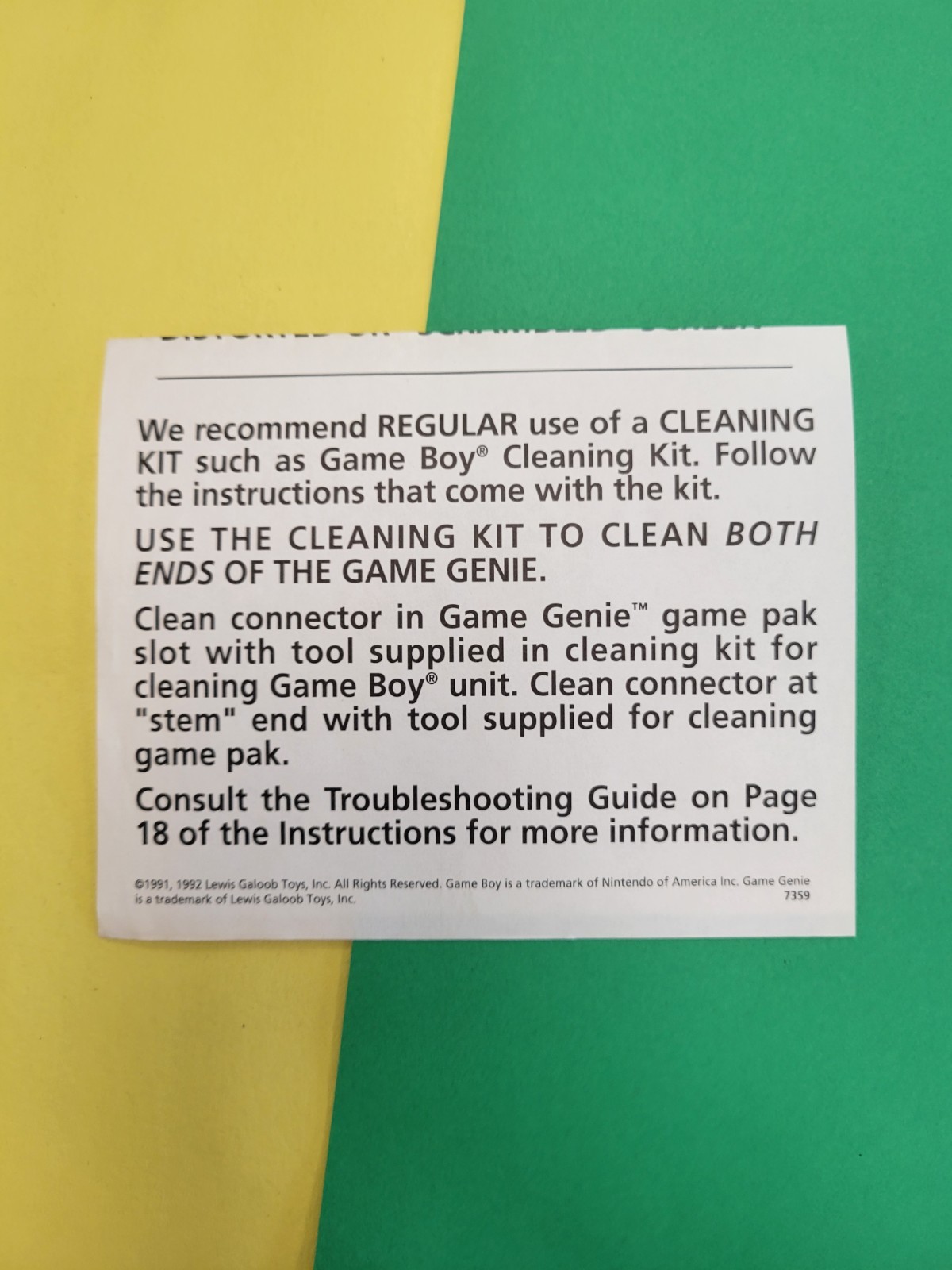 Nes Dirt Hurts Nes & Snes Cleaning Kit Insert