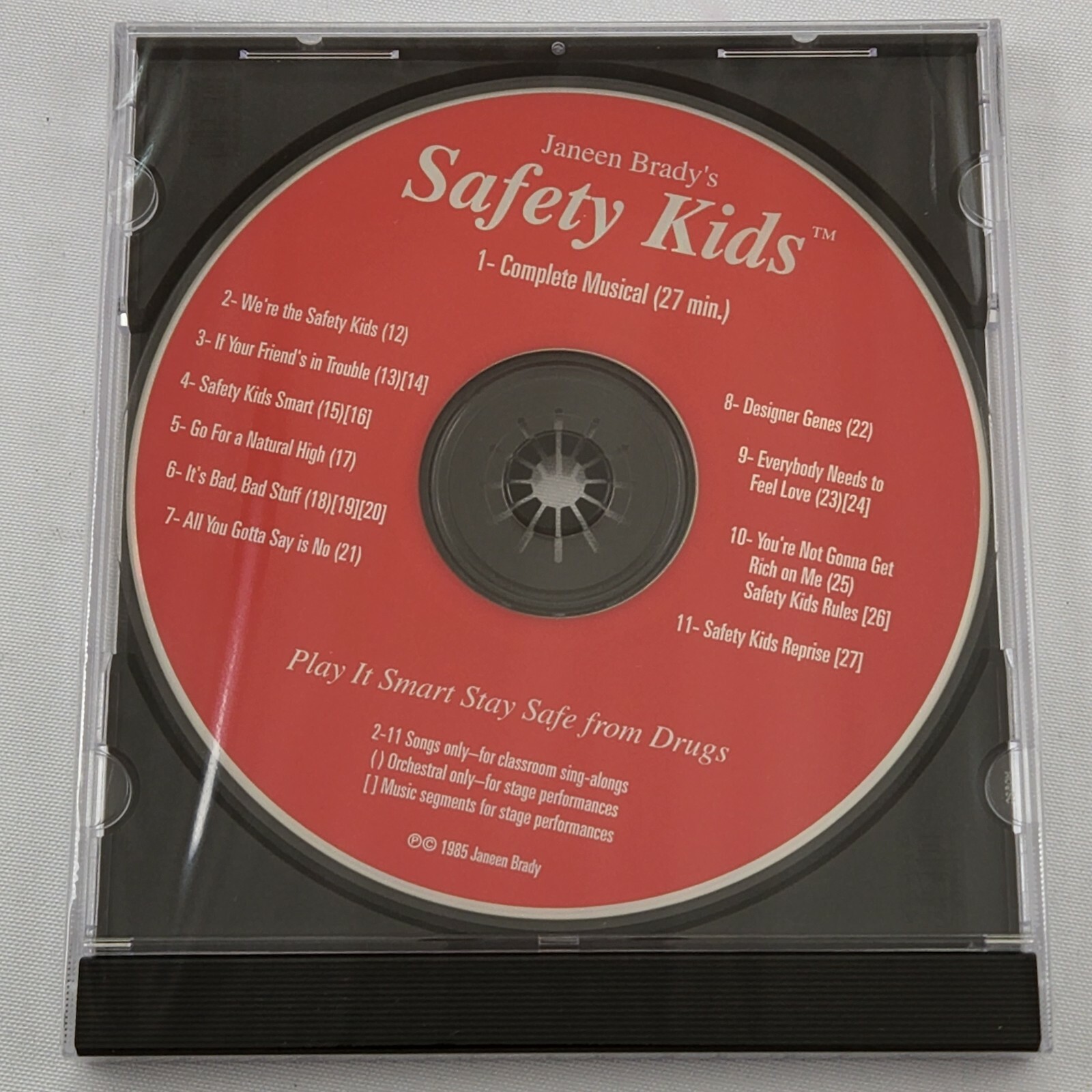 Safety Kids by Janeen Brady Complete Musical Brite Music CD Drugs Classroom Sing