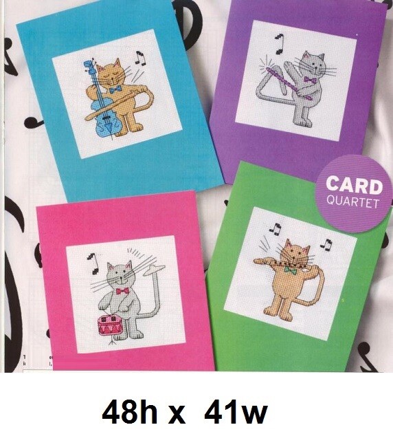 MUSICAL CATS  CROSS STITCH PATTERN ONLY   EQ - EWS