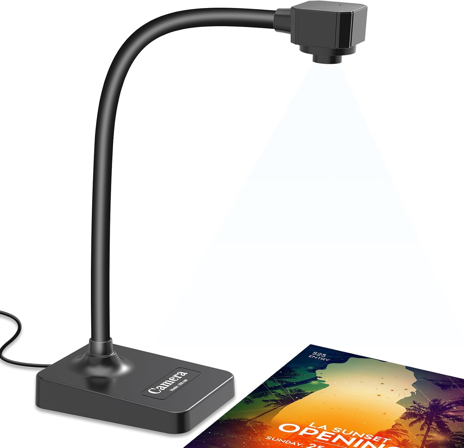 USB Document Camera for Educators, Manual Focus Webcam for Remote Learning