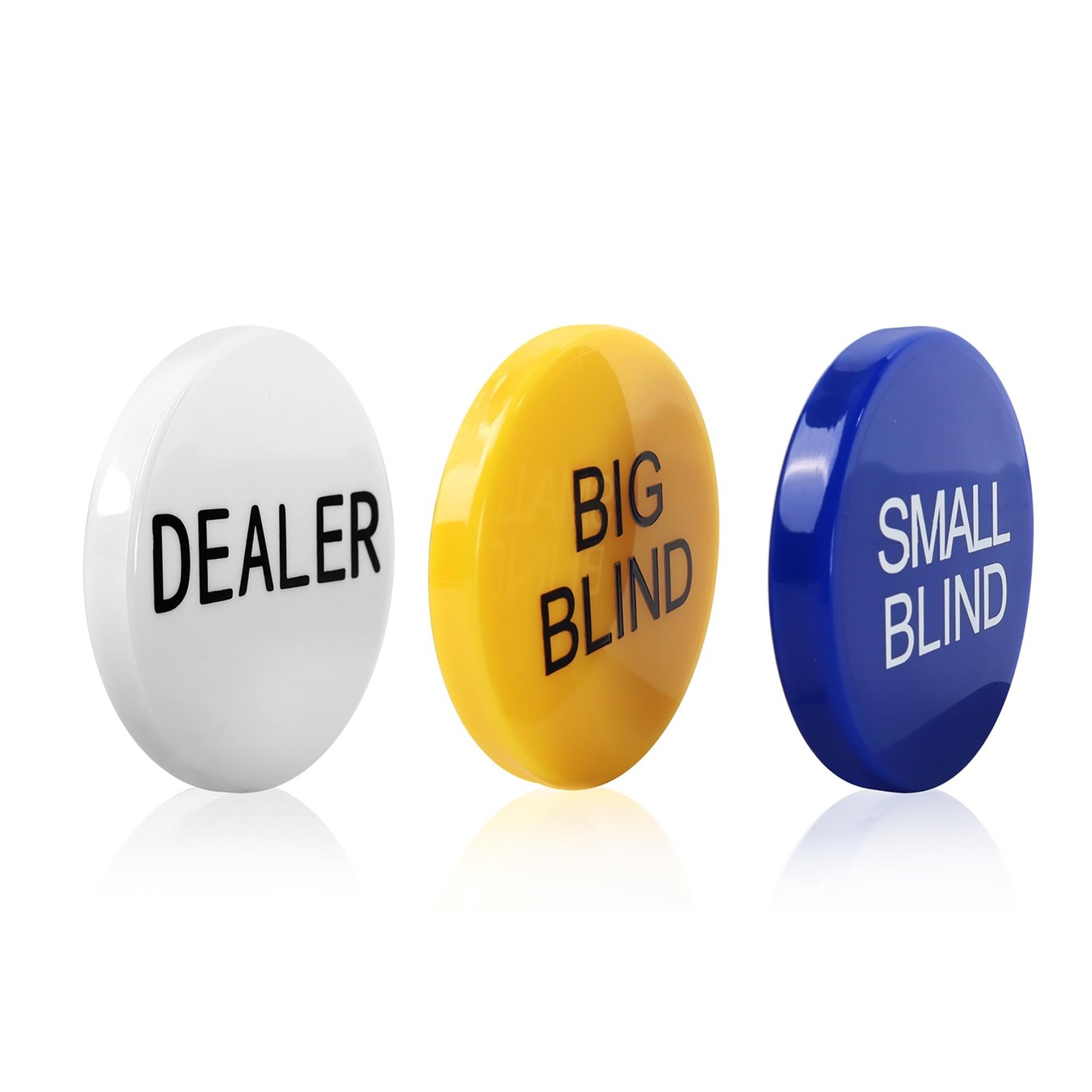 GSE Games & Sports Expert Small Blind, Big Blind, Dealer Button - Set of 3 Ca...