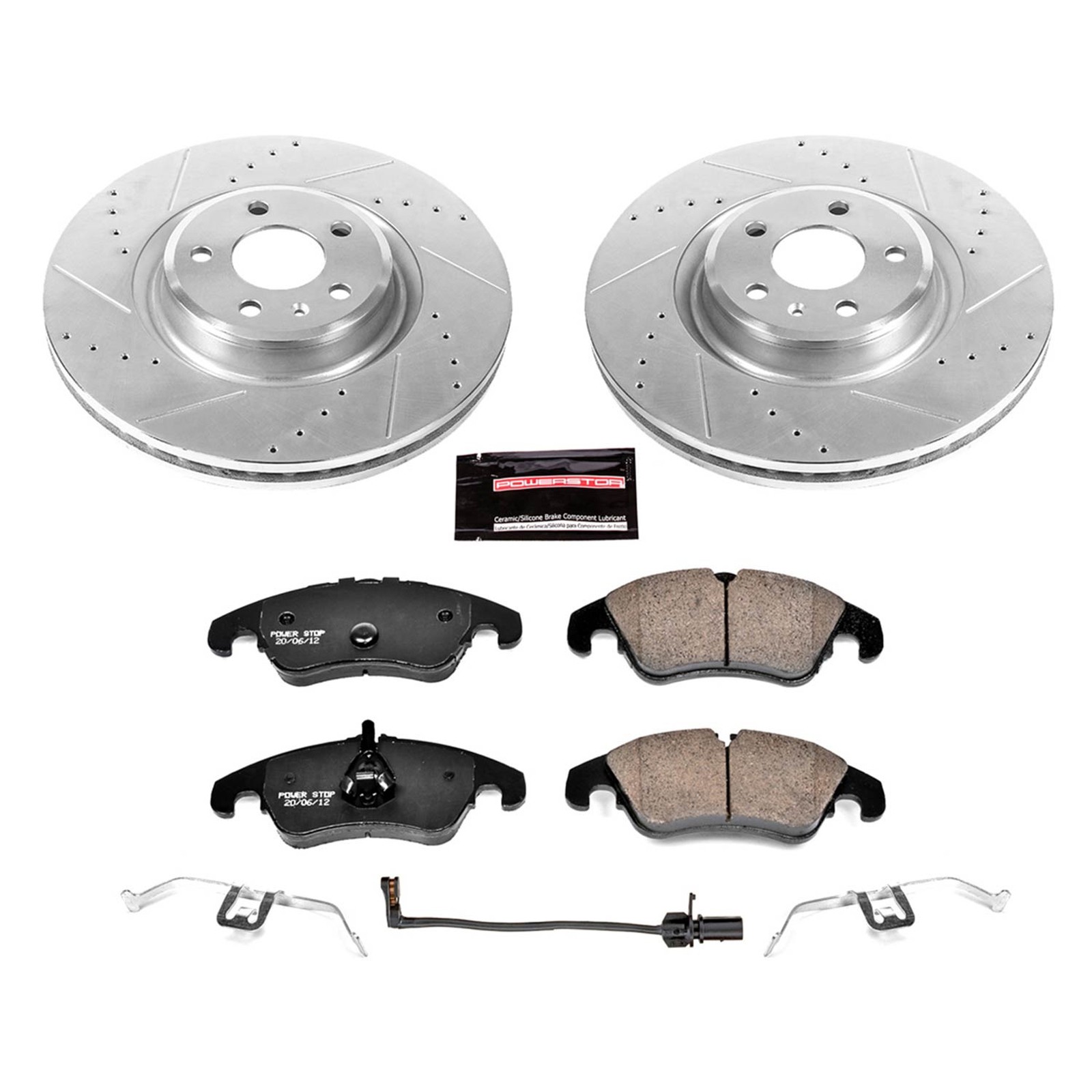 Power Stop K6140 Front Z23 Evolution Sport 1 Click Brake for Audi A6 / S4 / Q5