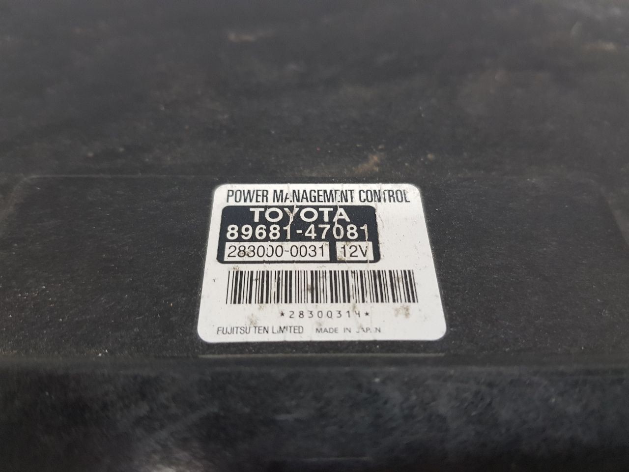 2010 TOYOTA PRIUS POWER MANAGEMENT CONTROL 89681-47081