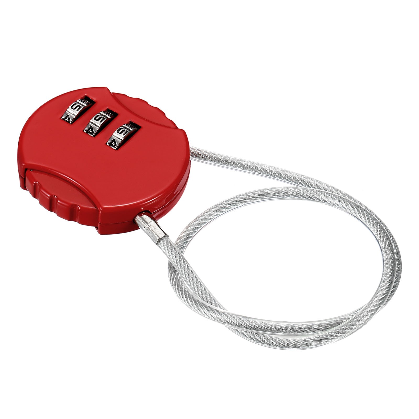 Piccolo Combinazione Blocco 11.8",1pz 3 Cifre Bagaglio Lucchetto,Rosso