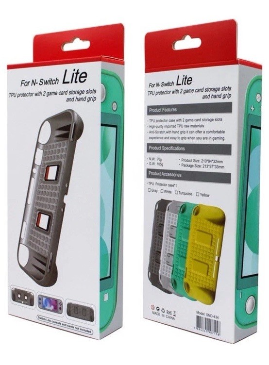 Soft TPU Protective Case For Nintendo Switch Lite-Flexible&Shockproof Cover Gray