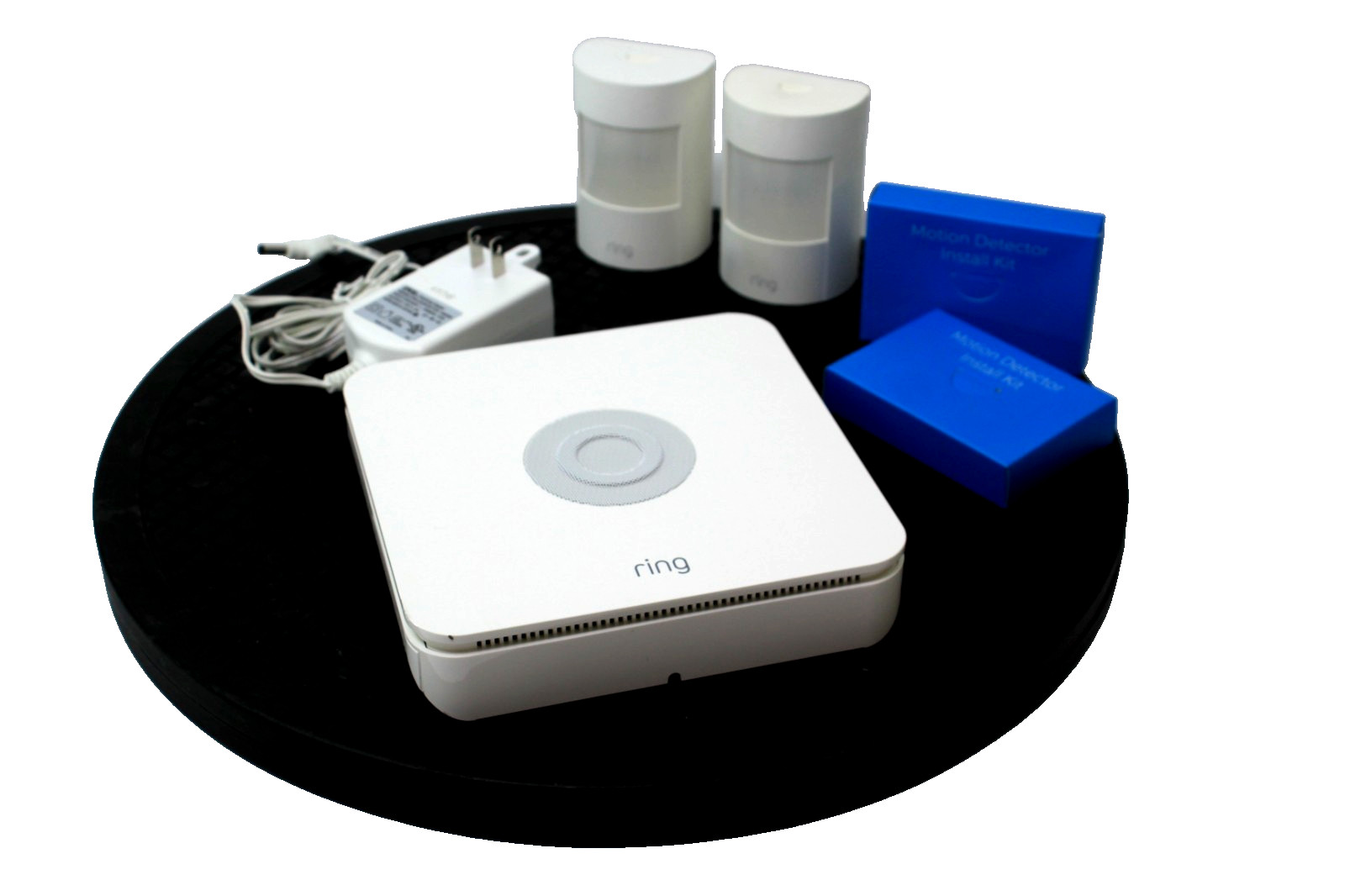 Ring Alarm Base Station -1st Gen- 4HB1S70EN0 W/ Power Supply & 2 Motion Sensors