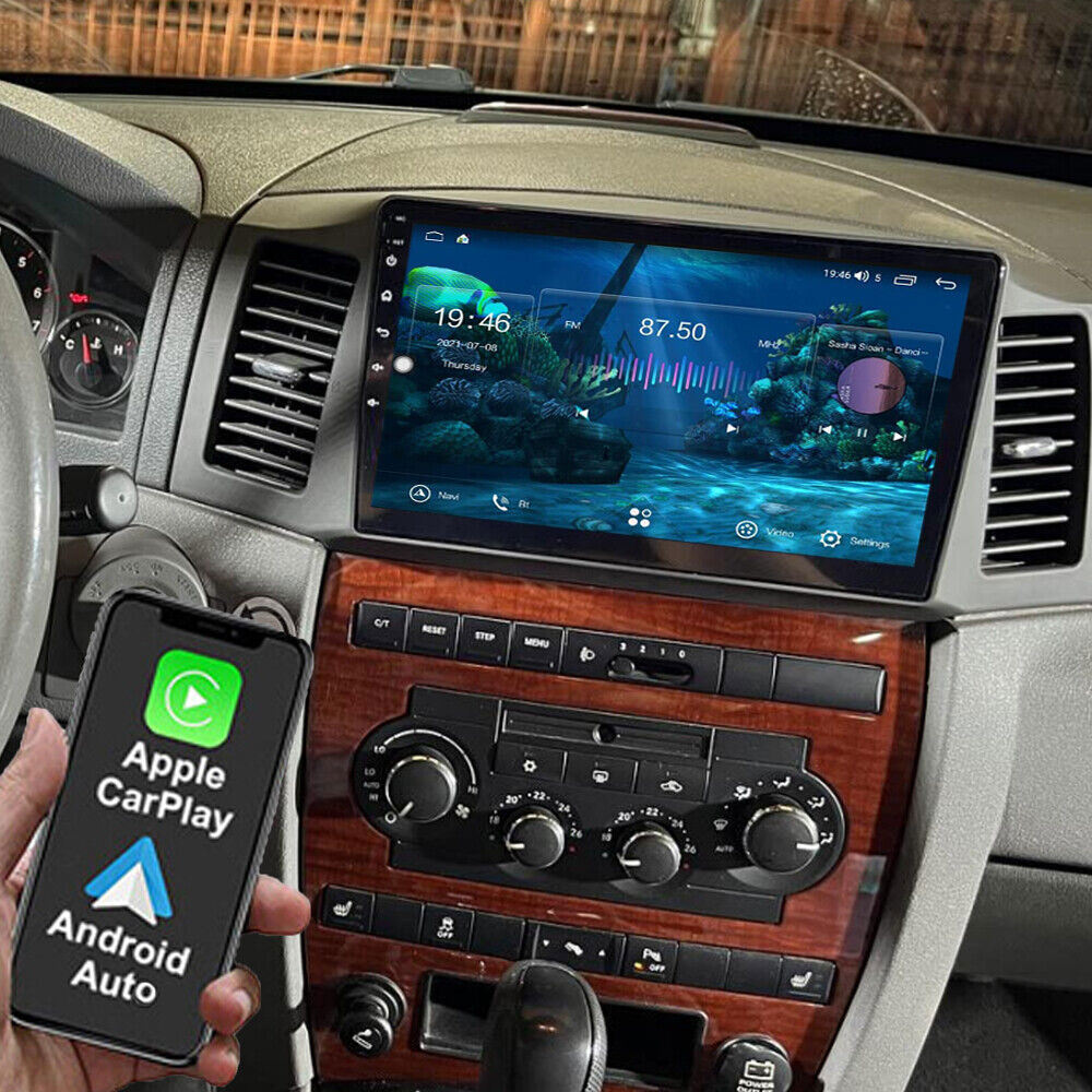 For 2004-2007 Jeep Grand Cherokee Android 13.0 Carplay Car Stereo Radio GPS Navi