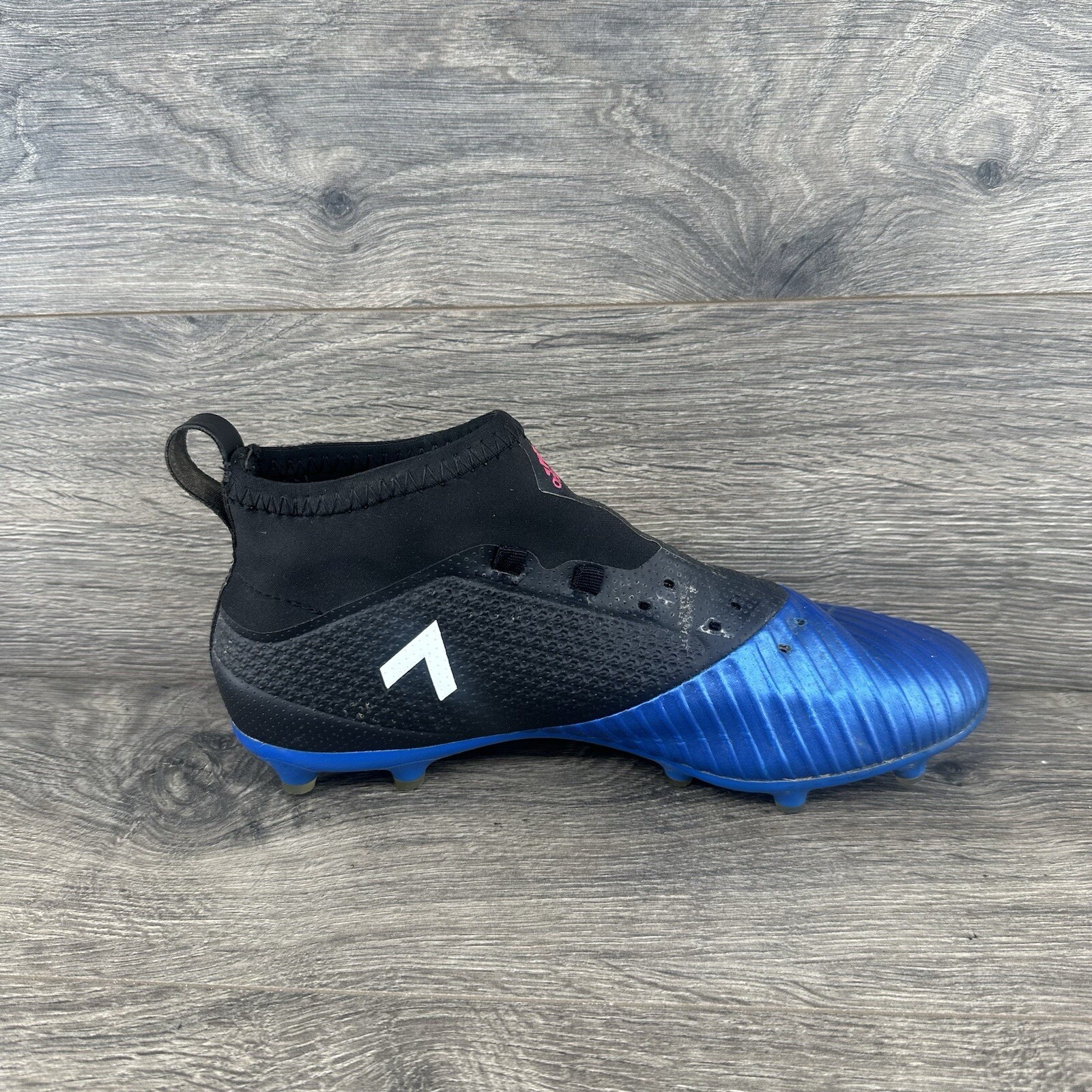 Adidas Men's Ace 17.2 Prime Mesh FG Soccer Cleats Size 7 Black Blue BB4325