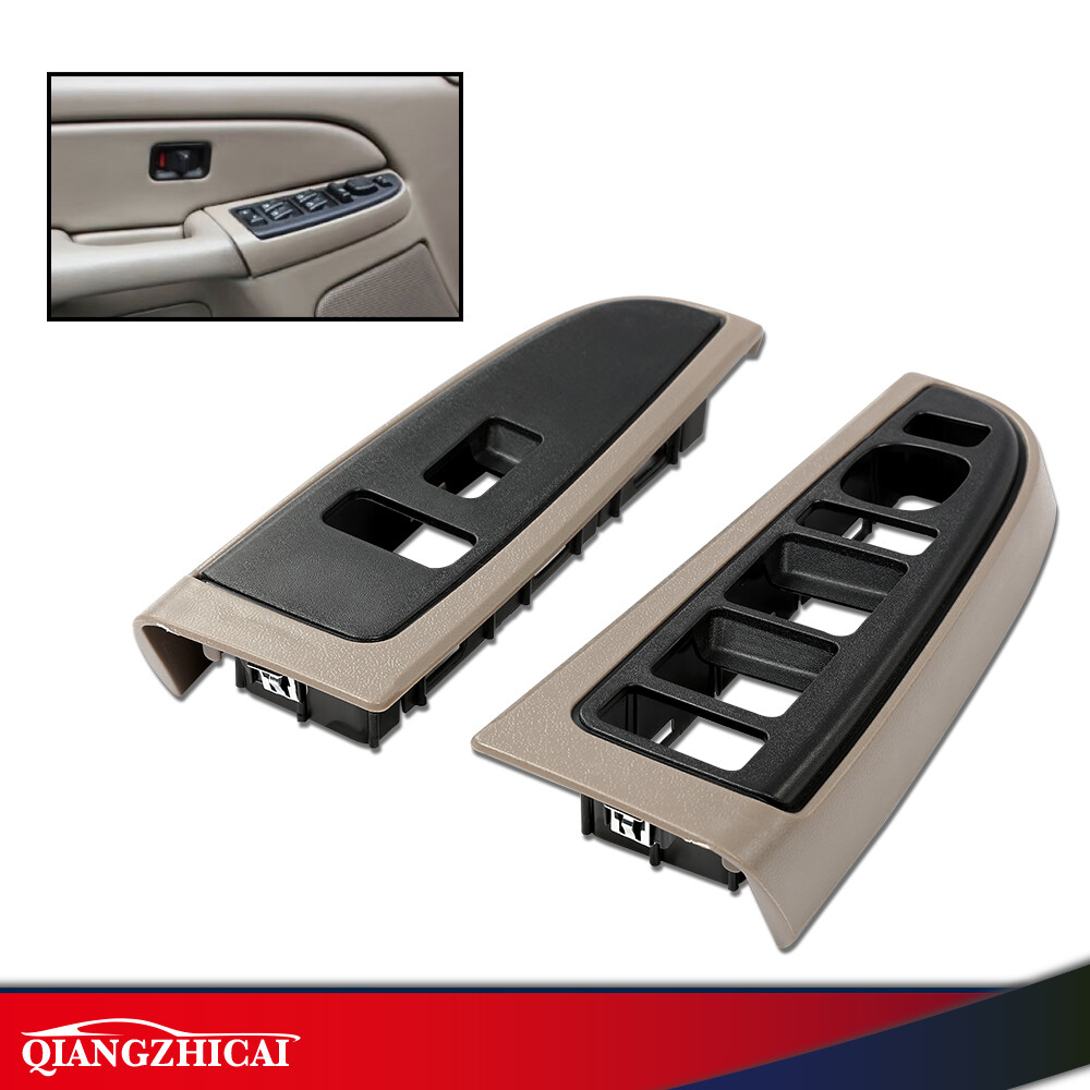 Fit For 2003-2006 Chevy Tahoe Suburban Pair Front Left Right Window Switch Bezel
