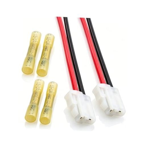 2PCS Universal Cooling Fan Connector Pigtail Harness | Alternator 2 pack