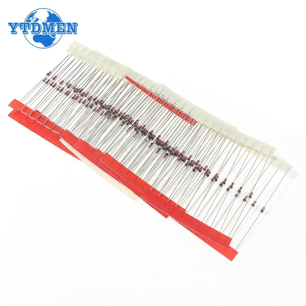 140PCS 0.5W Zener Diode Kit 3.3V-30V 14 Values Assorted for DIY Electronics