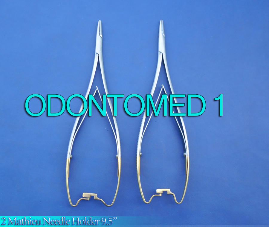 2 T/c Mathieu Needle Holder 9.5" Surgical Dental Instruments