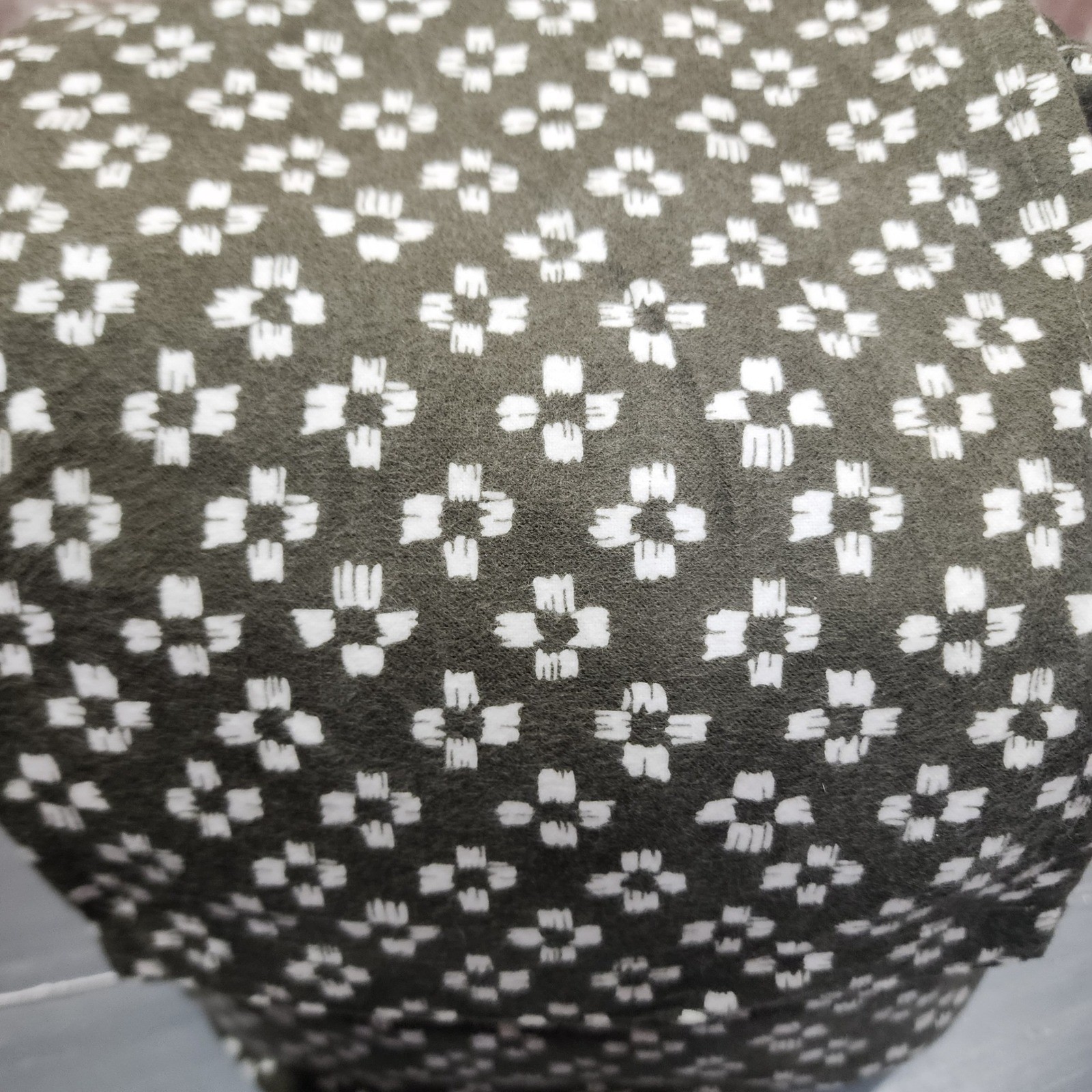 Threshold Full Ultra Soft Flannel Sheet Set Green White Geometric Pattern