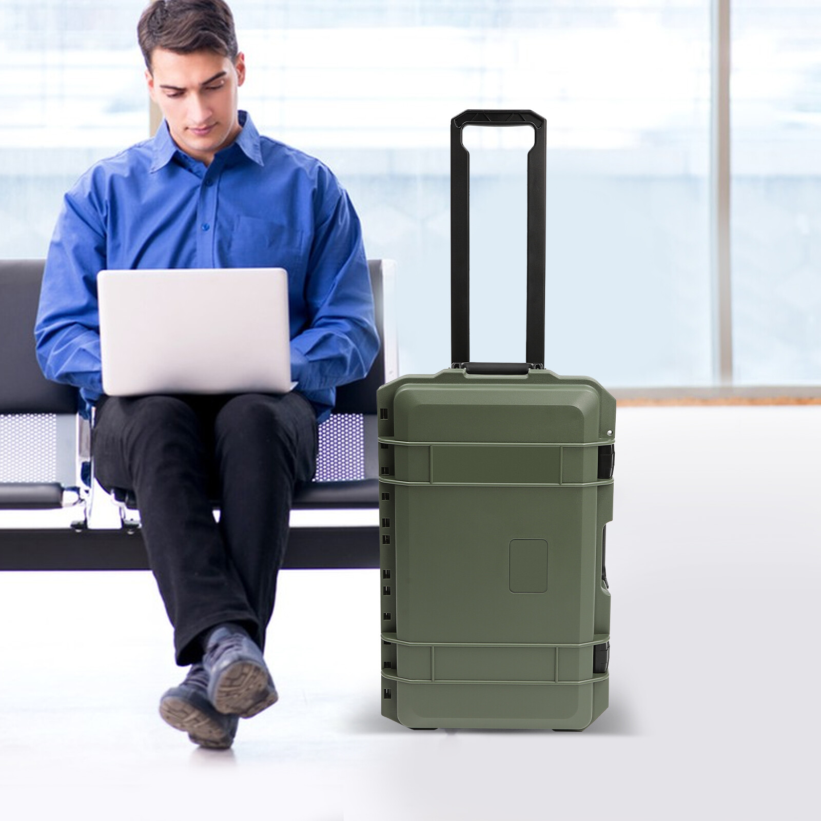 22Inch Camera Hard Case Protective Roller Camera Carrying Case Waterproof