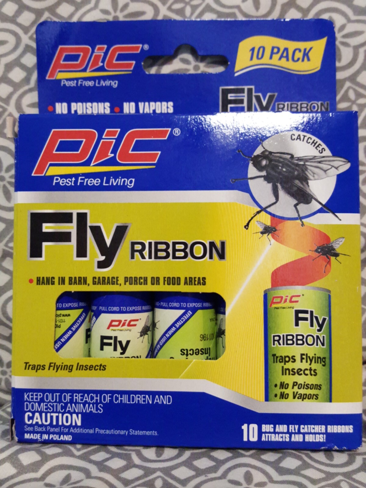 Fly Ribbons Fruit Fly Traps For Indoors and Outdoors  Bug Trap Tape 10 Pack