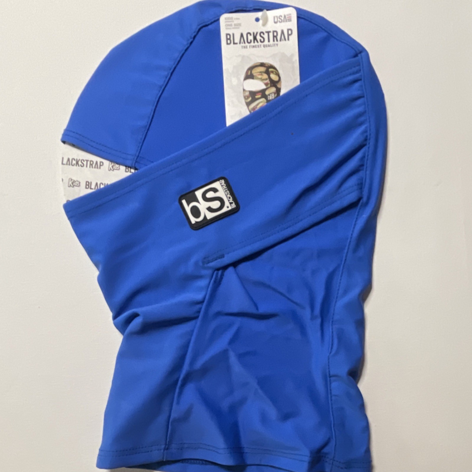Blackstrap Kids Hood Hinged Mouth Balaclava Blue One Size Unisex