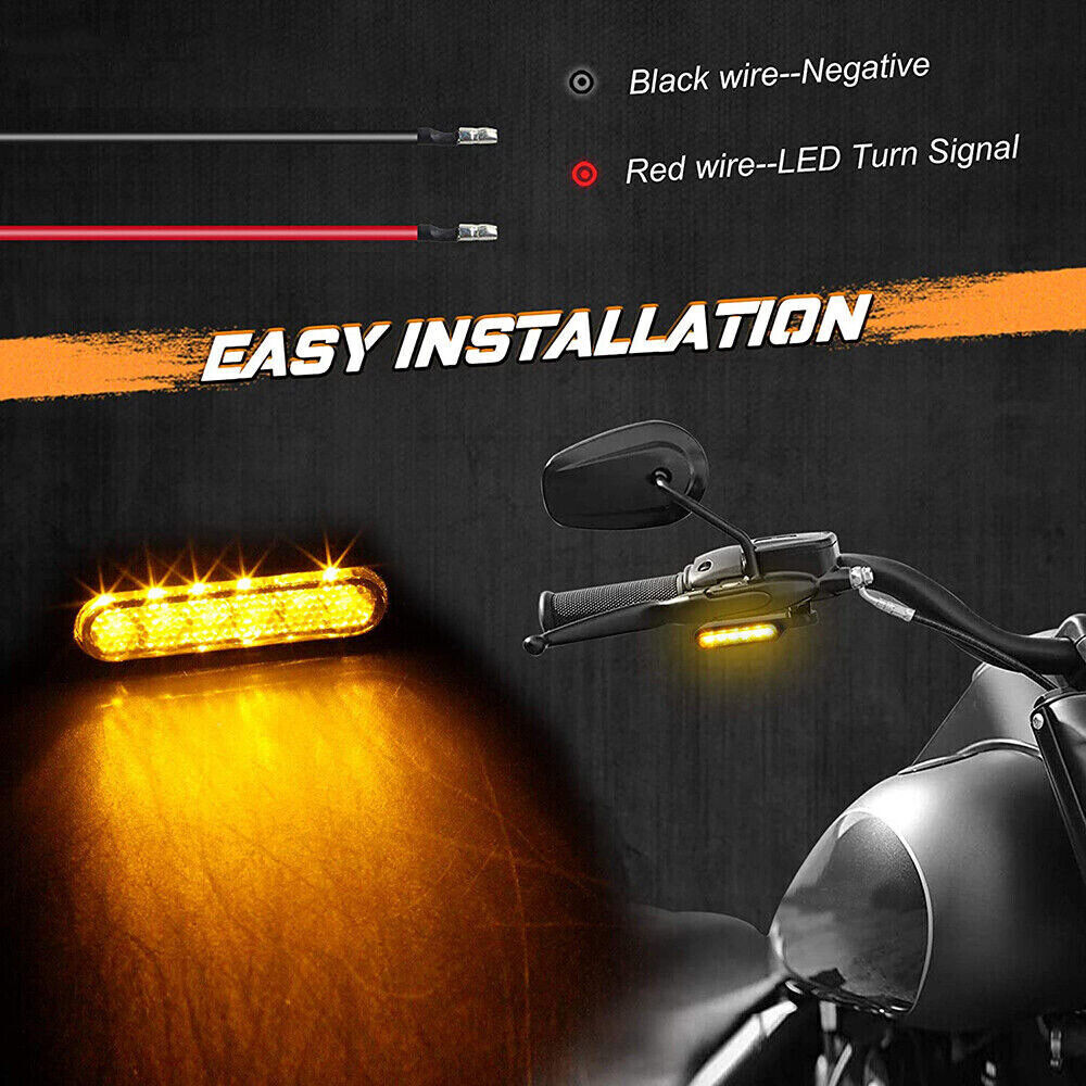 Fit For Honda Shadow VLX 600 V-Star 650 Handlebar LED Turn Signals Blinker
