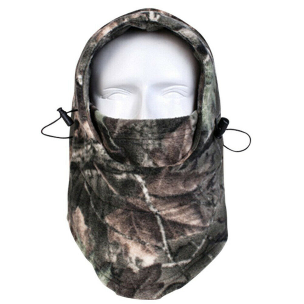 Balaclava Ski Full Face Mask Camo Fleece Neck Gaiter Hood Adjustable Hunting Hat
