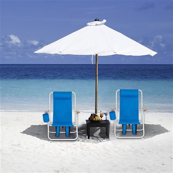 High Strength Portable Folding Beach Chair with Adjustable Headrest,Sturdy Chair