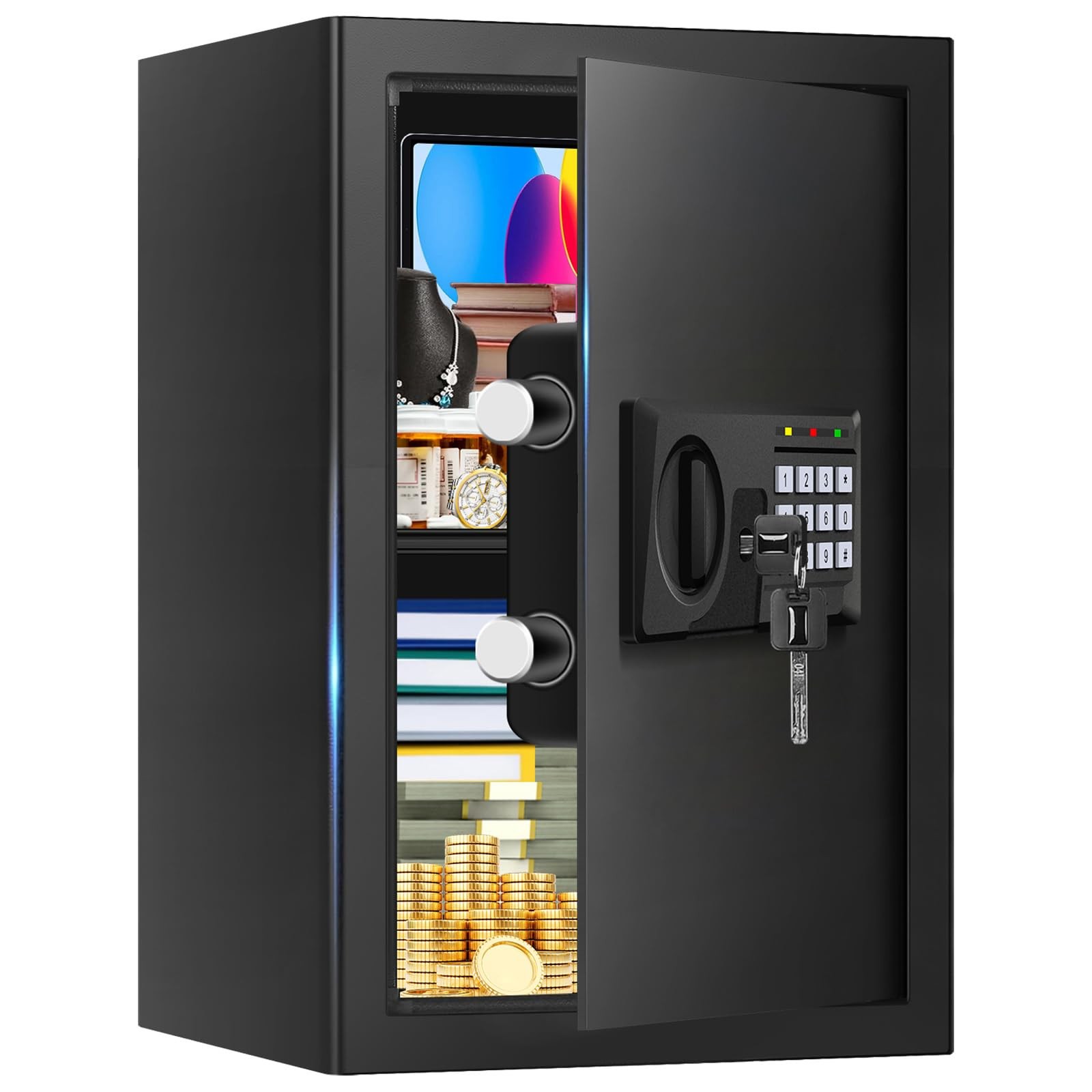 3.3 Cuft Large Fireproof Safe for Home, Home Safety Box CUFT, Black