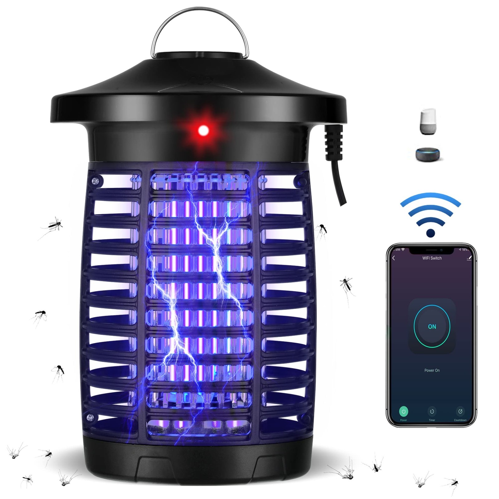 Smart Bug Zapper Outdoor, Mosquito Zapper, Electric Zappers can be APP Remote...