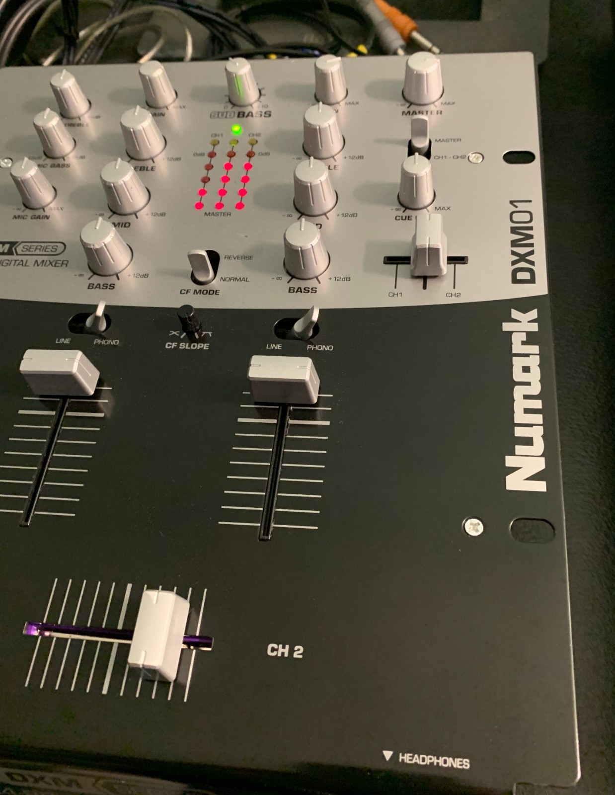 Numark DXM01 24-Bit Digital DJ Scratch Mixer W/Power Supply & New Crossfader