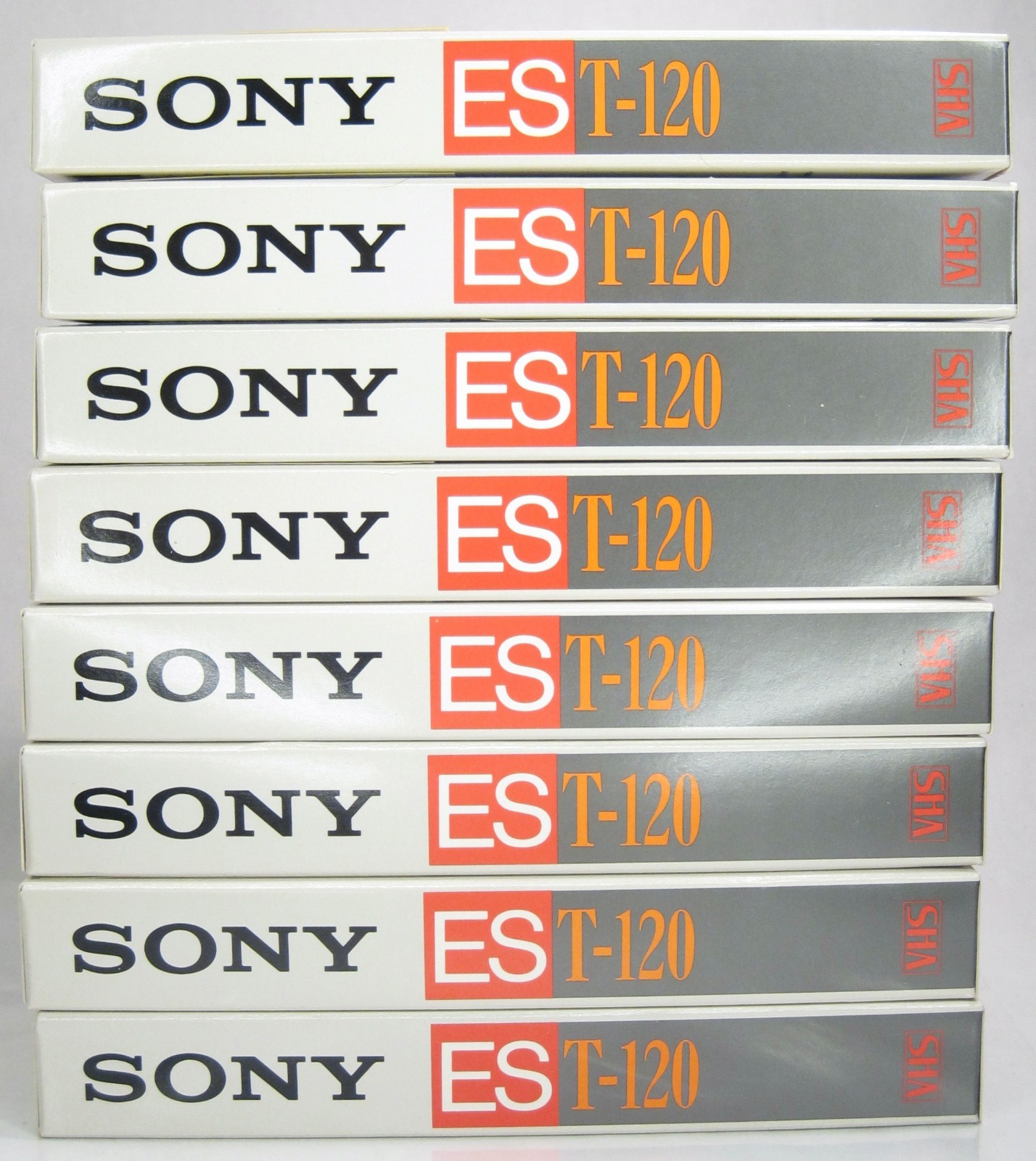 Vintage VHS Tape Lot of 8 Used Tapes Sony Model T-120ESC With Boxes