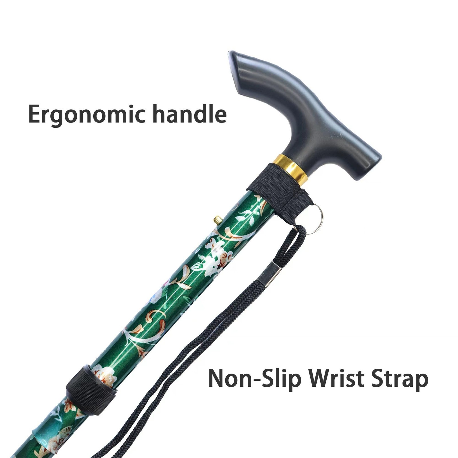 CLOKTA Folding Cane, 5-Level Adjustable Height Lightweight Portable Foldable