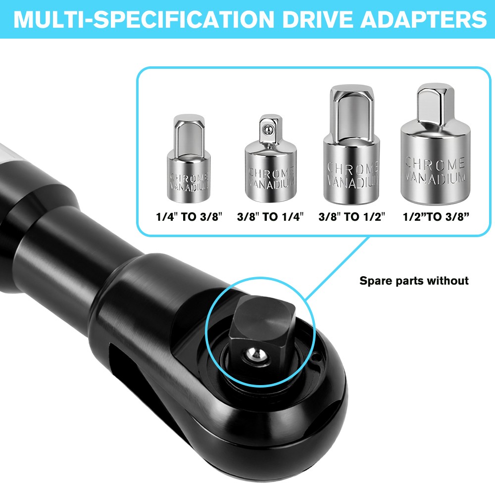 3/8" Offset Extension Wrench, Impact Ratchet Extender for Electric Drill 1/2"