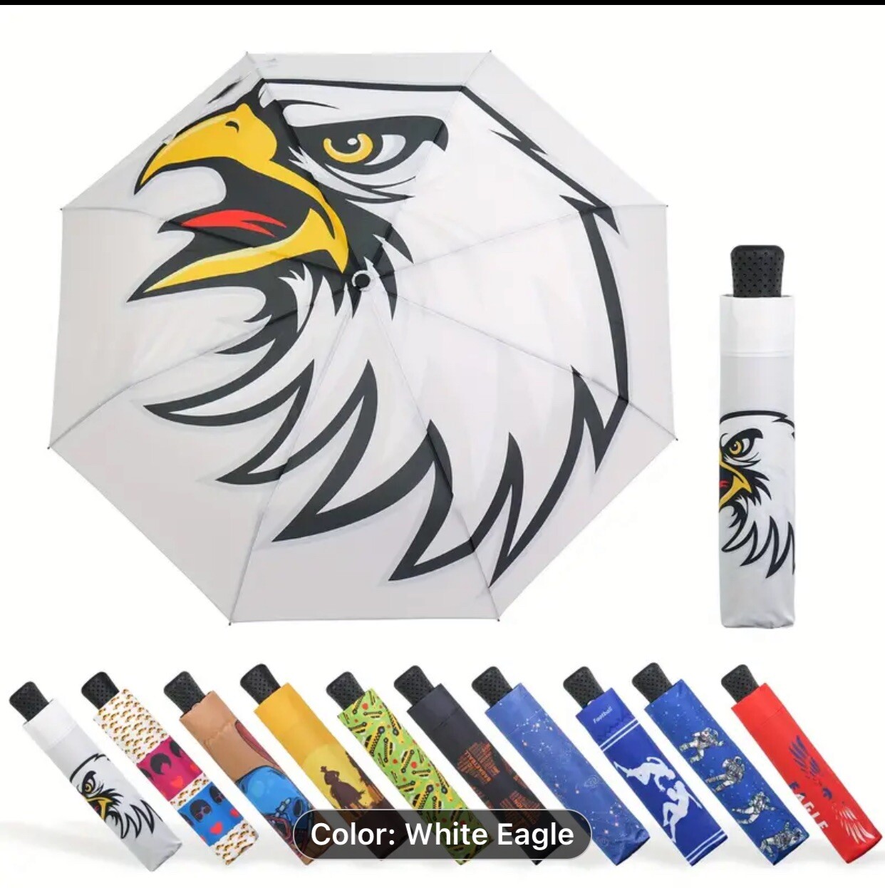 Windproof Travel Umbrella Compact Light Automatic Strong and Portable 3 Styles