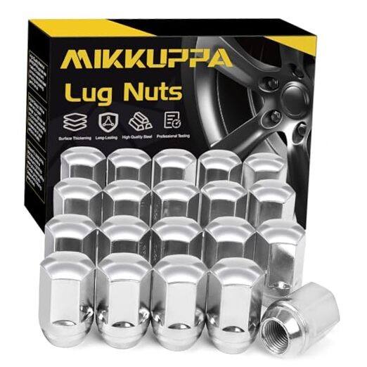 M14x1.5 OEM Lug Nuts, Replacement for Chevy Equinox M14X1.5 Chrome 20 PCS
