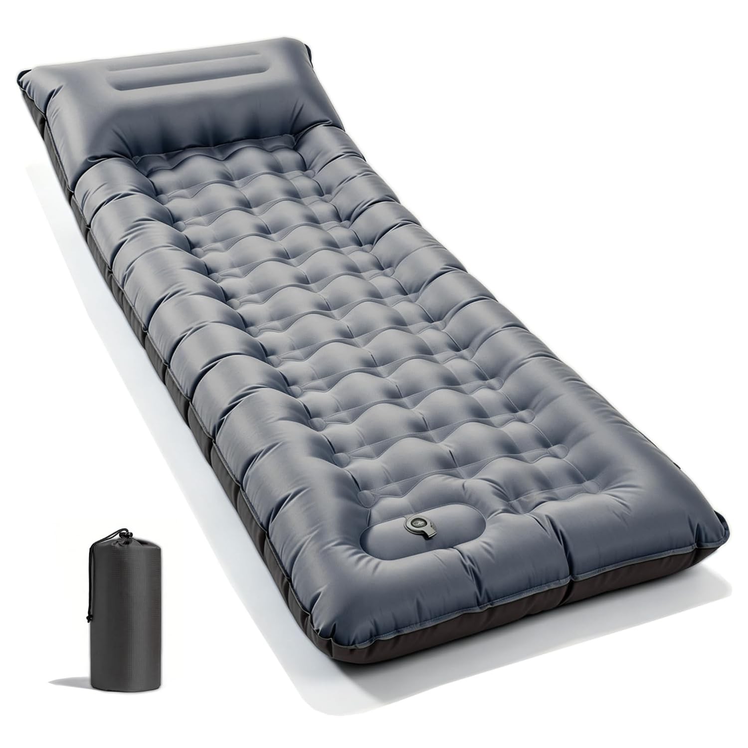 Camping Sleeping Pad, Extra Thick 6 Inch Camping Mat with Built-in Pillow & Foot