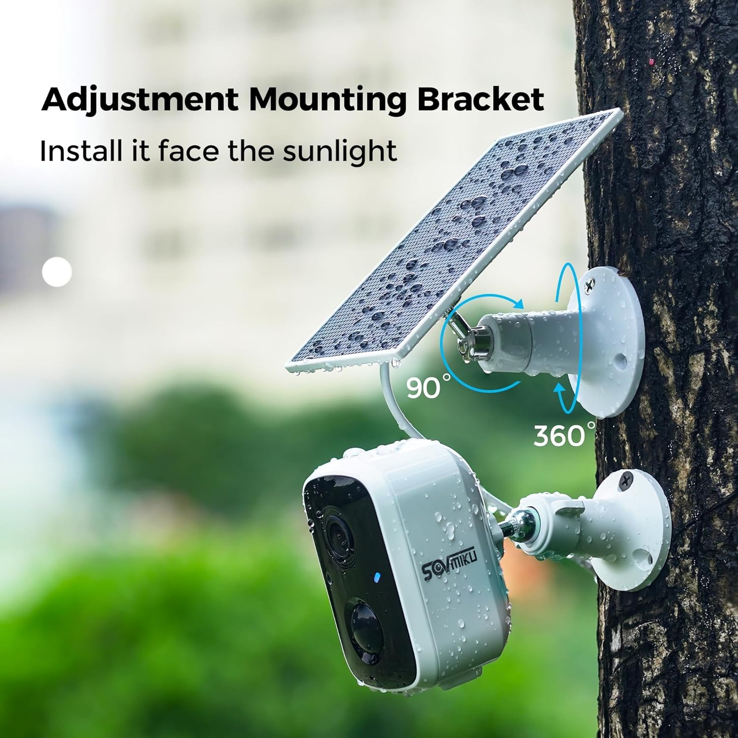 Vicohome 5V Solar Panels for Security Cameras 2Pcs USB C & Micro