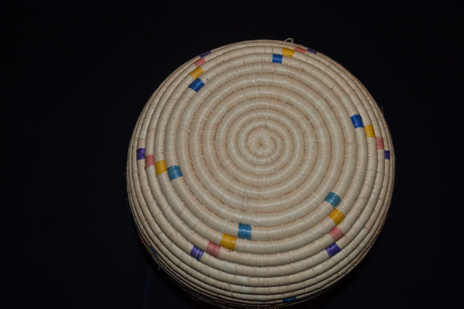 Hand Woven Warao Moriche Straw/Grass Basket 8.5x9x9 in
