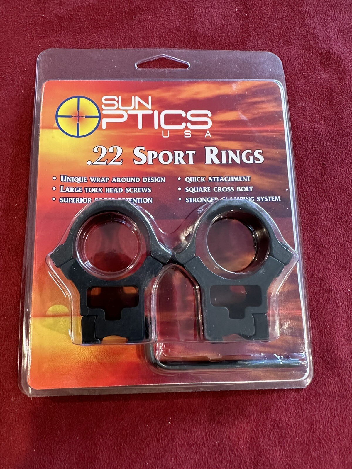 Sun Optics SM766 Sport Scope Rings  .22 Cal 30mm High Torx New!!!!