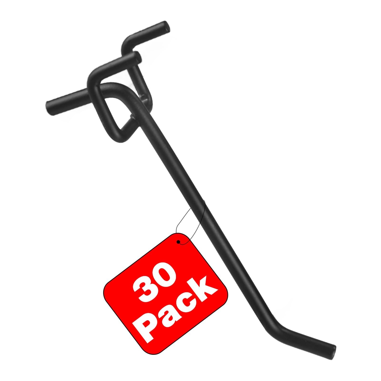 Pegboard Hooks Accessories 30pcs 4inch Metal Peg Board Tool Hangers (Black) |...