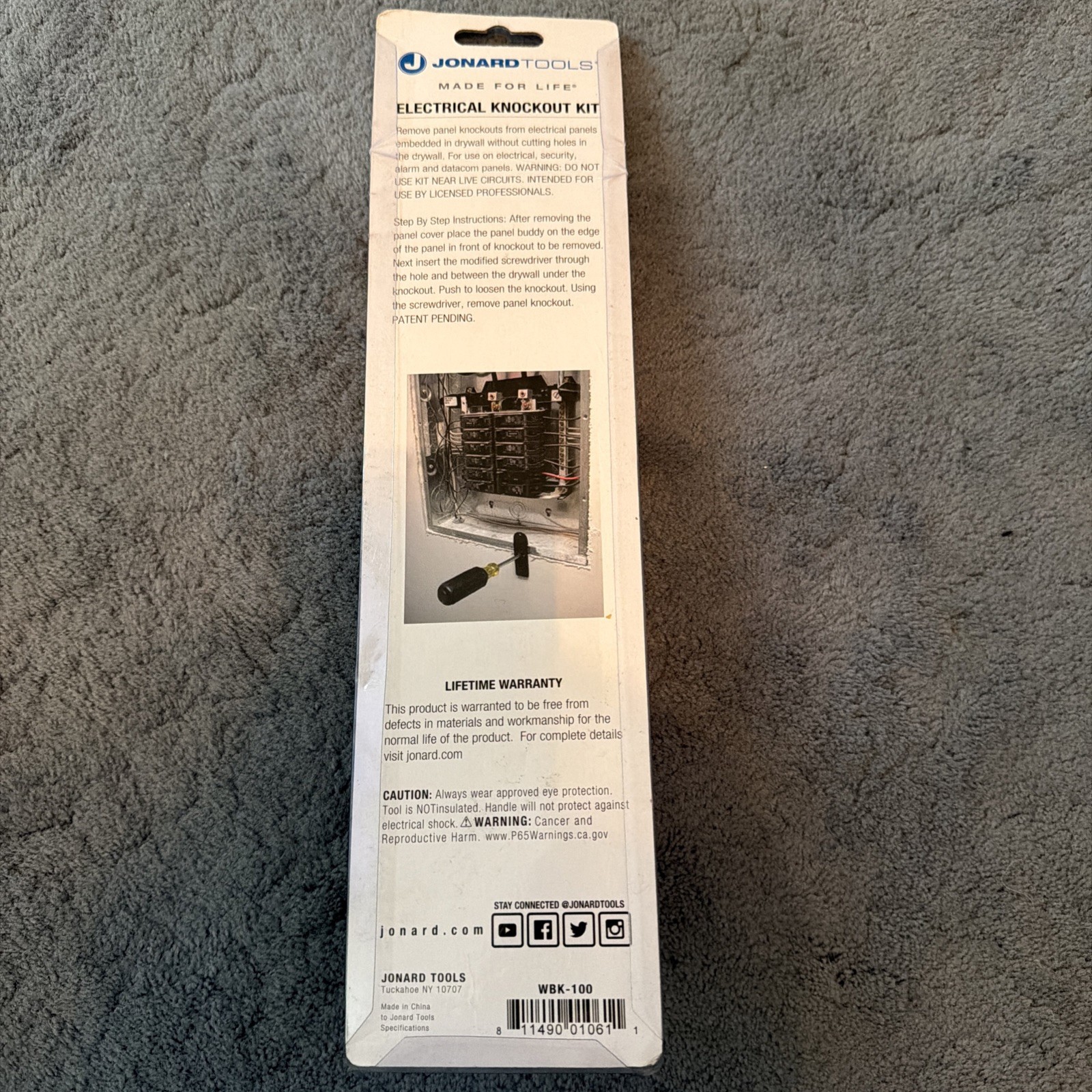 Jonard Tools Electrical Knockout Kit BRAND NEW NEVER OPENED