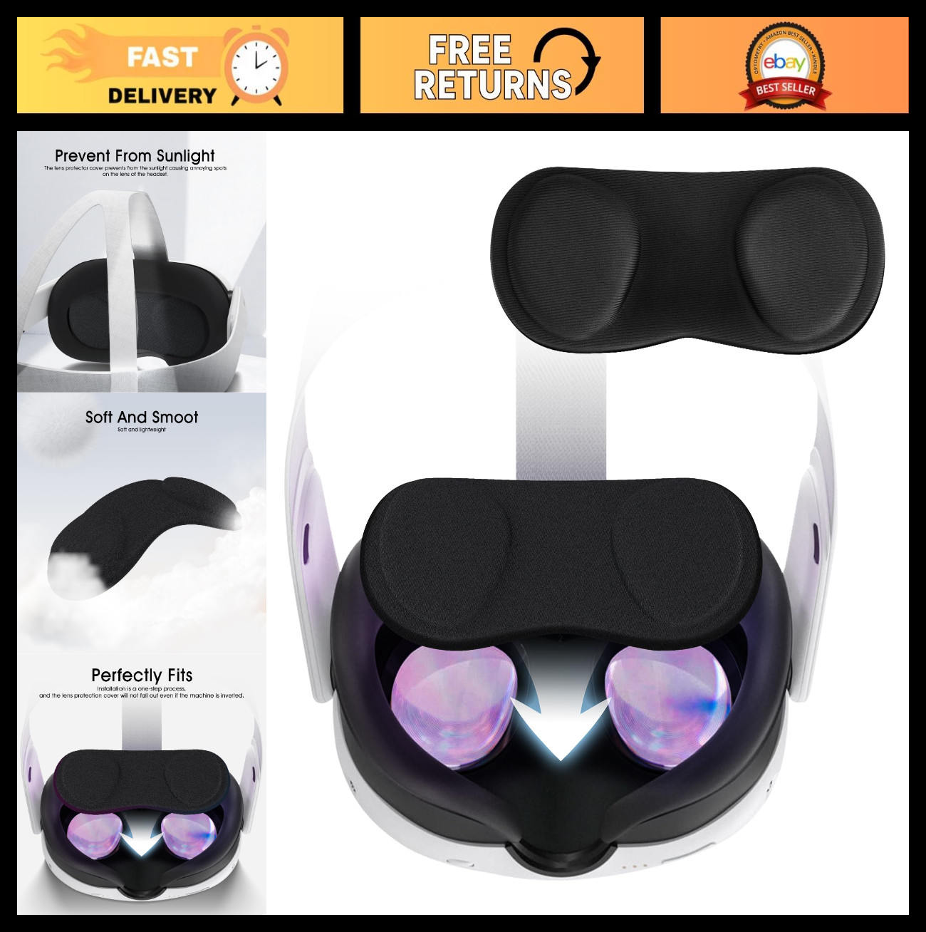 VR Lens Protector Cover for Quest 3/2/1, Valve Index, PICO 3/4 - Anti-Scratch, D