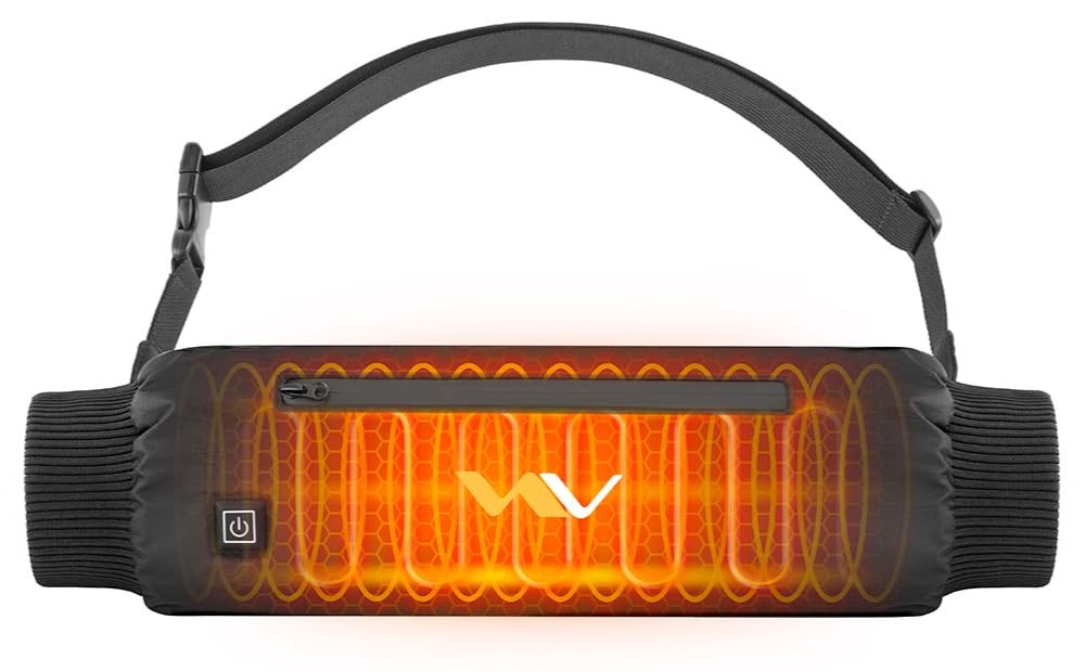Heated Hand Warmer Pouch with Adjustable Belt, USB Powered Electric Heating M.